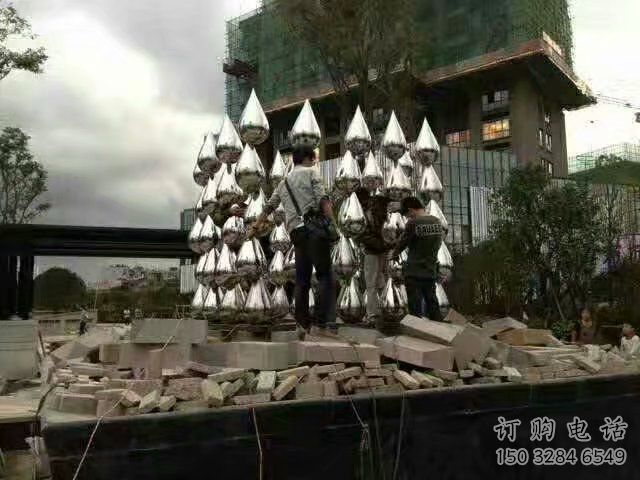 房地產(chǎn)水珠雕塑廠家 剪影淚滴雕塑 鍛造雕塑