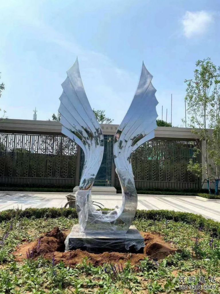 戶外翅膀雕塑廠家，公園歐式雕塑，公園工藝