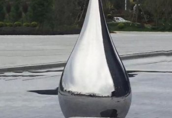 抽象水珠雕塑廠家 拋光淚滴雕塑 室內(nèi)雕塑