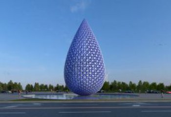 大型商場水珠雕塑廠家 仿真淚滴雕塑 鏡面雕塑