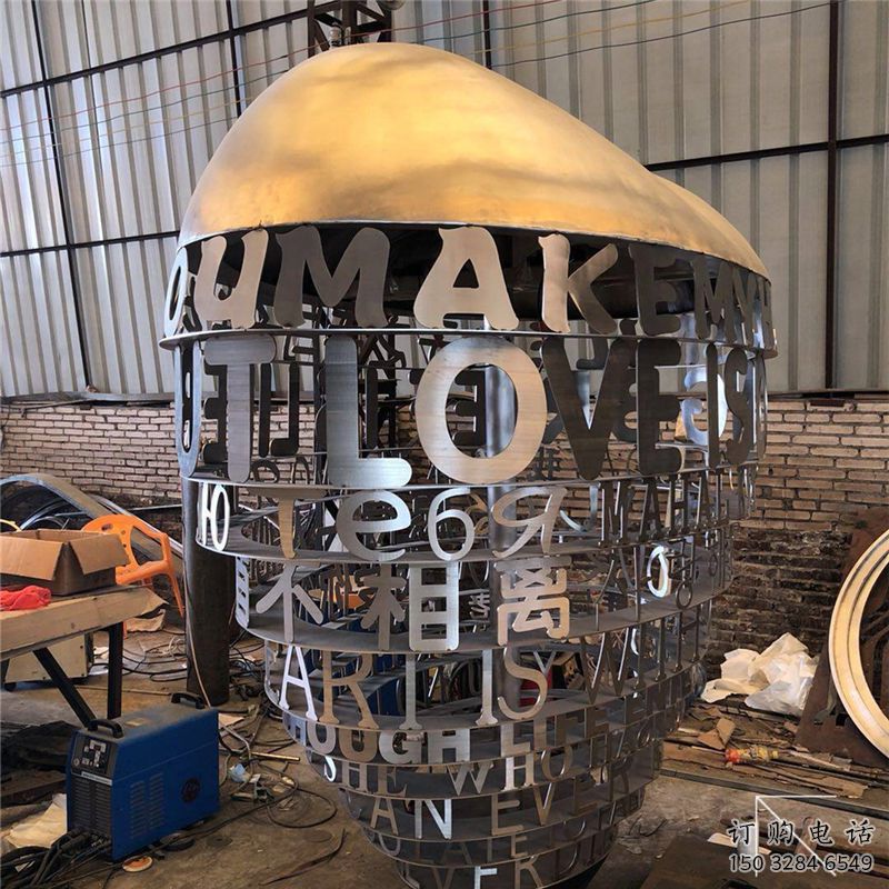 愛情愛心雕塑廠家 彩繪剪紙雕塑 校園雕塑