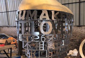 愛情愛心雕塑廠家 彩繪剪紙雕塑 校園雕塑