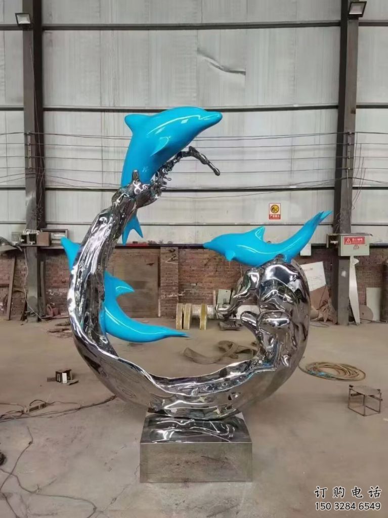 浪花雕塑廠家，抽象藝術(shù)造型，戶外廣場(chǎng)小品