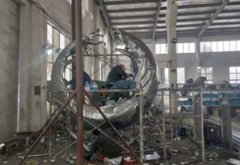 別墅區浪花雕塑廠家 大型別墅區波浪雕塑 剪影波浪雕塑