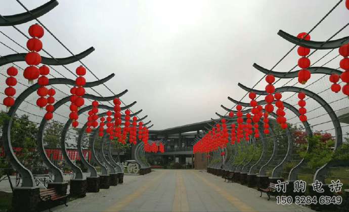 景觀燈籠雕塑觀賞性 剪影雕塑 商業(yè)街雕塑制作