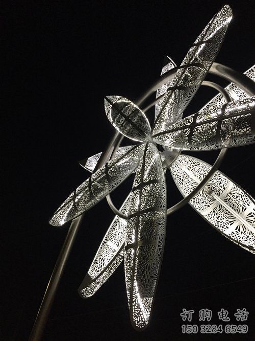 選定廣場風車雕塑 抽象風動雕塑 烤漆旋轉雕塑