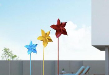 房地產(chǎn)風(fēng)車(chē)雕塑廠家小品 現(xiàn)代風(fēng)動(dòng)雕塑 幾何旋轉(zhuǎn)雕塑