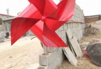 風(fēng)車(chē)雕塑實(shí)景展示 仿真風(fēng)動(dòng)雕塑 烤漆旋轉(zhuǎn)雕塑