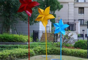 提供公園風(fēng)車(chē)雕塑 戶(hù)外風(fēng)動(dòng)雕塑 抽象旋轉(zhuǎn)雕塑