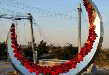 售樓部月亮雕塑生產商，噴砂發光雕塑，烤漆題材