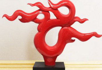 農(nóng)村火焰雕塑預(yù)用廠家 抽象藝術(shù)擺件 烤漆雕塑