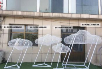 鏤空云梯雕塑 噴水園林梯子雕塑 住宅小區云朵雕塑生產制作廠家