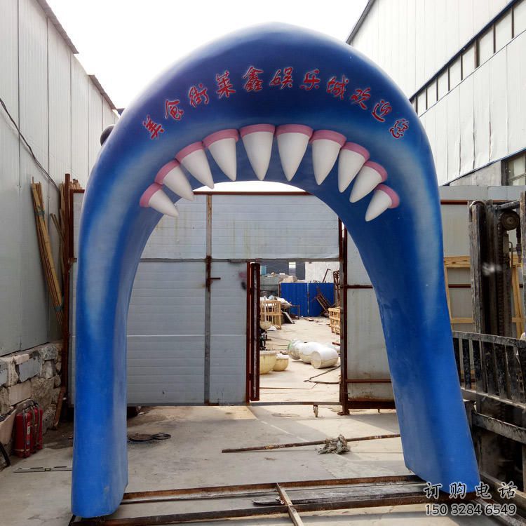 村口大門雕塑 啞光景觀雕塑 公園拱門雕塑效果圖