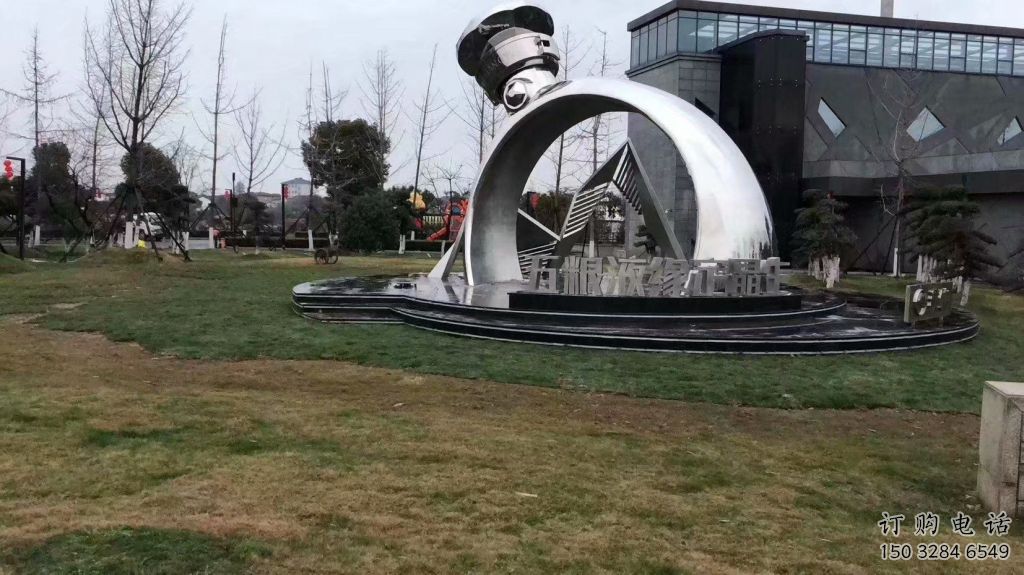 選用鏡面指環雕塑 烤漆大型戒指環雕塑 彩繪標識雕塑