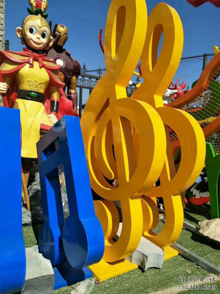 選定步行街音符雕塑 游樂場景觀小品 鑄造雕塑