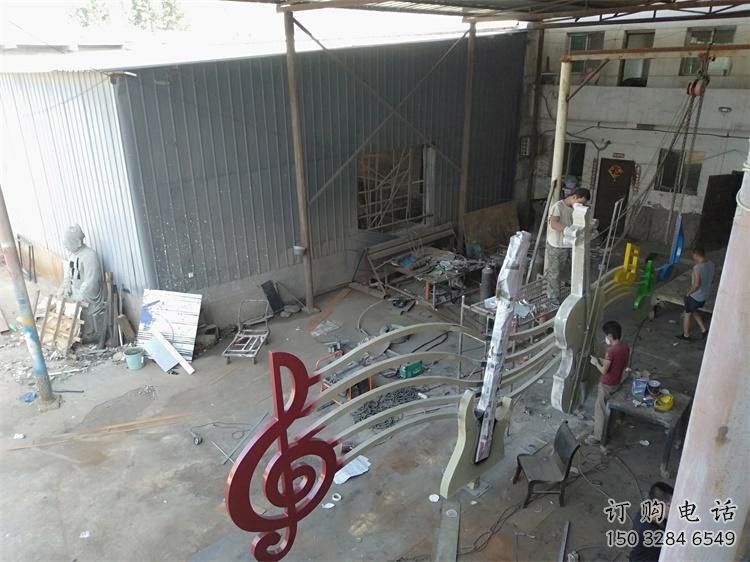 加工公園音符雕塑廠家 創(chuàng)意企業(yè)擺件 美陳雕塑