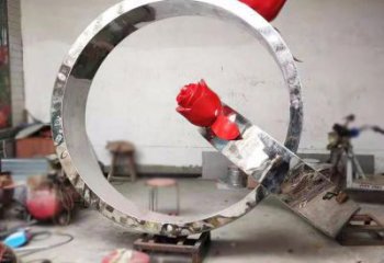 承接標(biāo)識(shí)指環(huán)雕塑 烤漆大型標(biāo)識(shí)雕塑 酒店戒指環(huán)雕塑