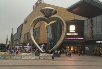 承接公園指環雕塑 鏡面公園標識雕塑 標識戒指環雕塑廠家