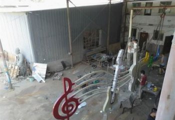 加工公園音符雕塑廠家 創意企業擺件 美陳雕塑