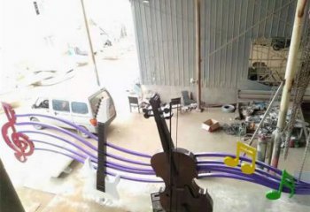 選定商業街音符雕塑 烤漆擺件 彩繪雕塑