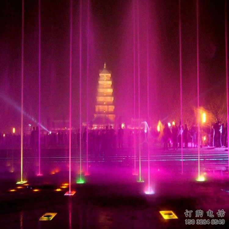 程控方式水景噴泉雕塑，多彩設計理念