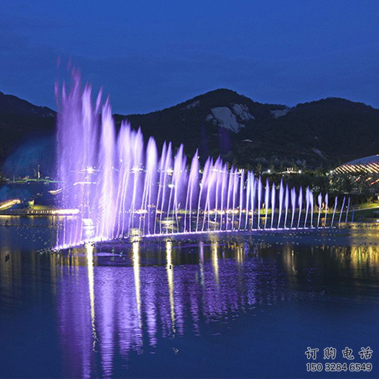 大型程控噴泉雕塑，高噴循環(huán)噴水方式設(shè)計