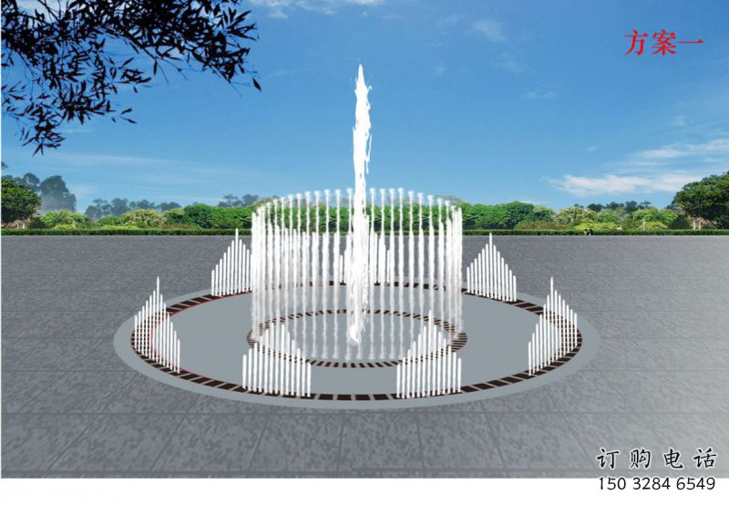預定噴泉雕塑，燈光數控效果，波光效果雕塑