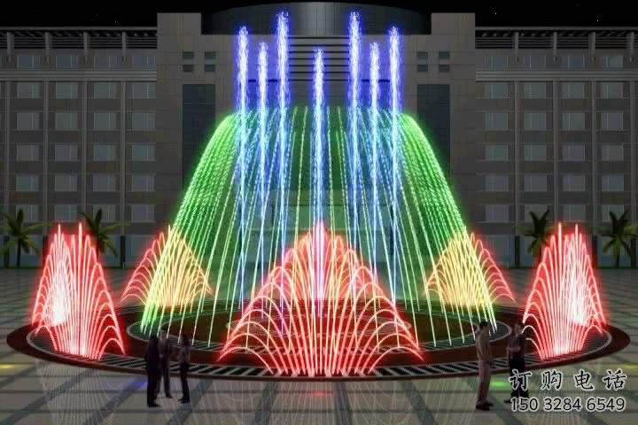 制作噴泉雕塑，燈光數控效果，公園噴泉雕塑生產商