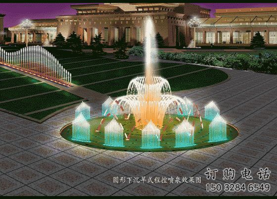 電影漂浮噴泉雕塑，水景藝術(shù)噴泉雕塑提供