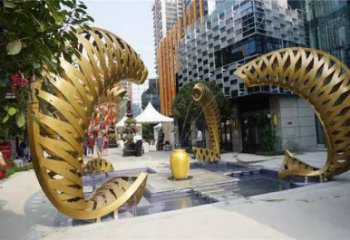 鏤空魚噴泉雕塑，噴水形式設計，地面旱泉雕塑小品