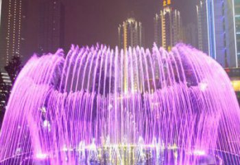 指用噴泉雕塑，燈光數控效果，變頻噴泉雕塑