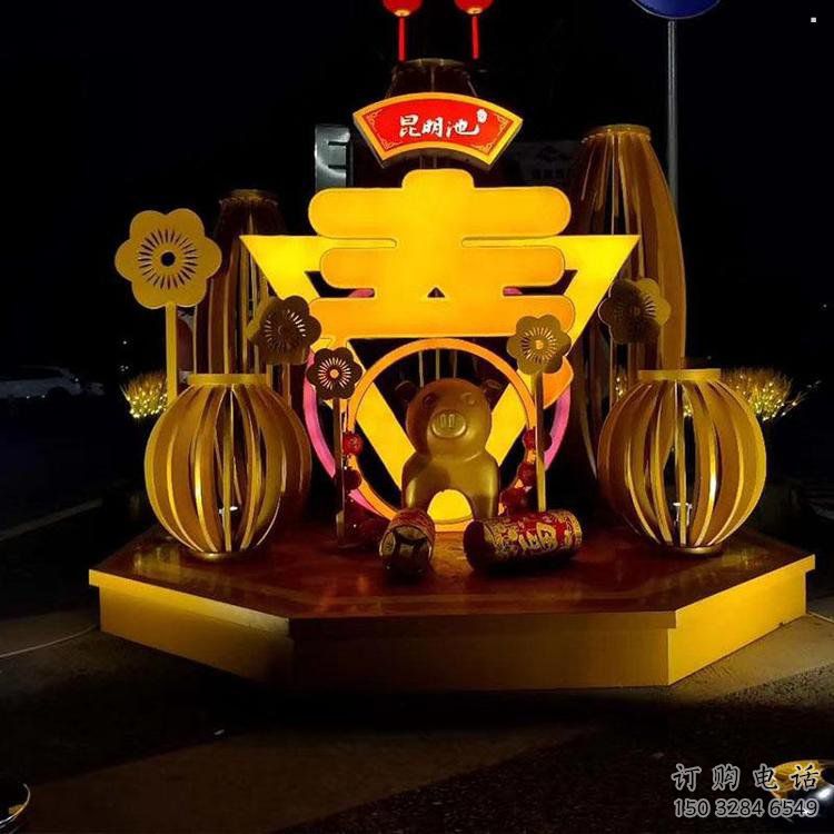 春字雕塑承接，城市裝飾，大型不銹鋼春字雕塑生產(chǎn)商