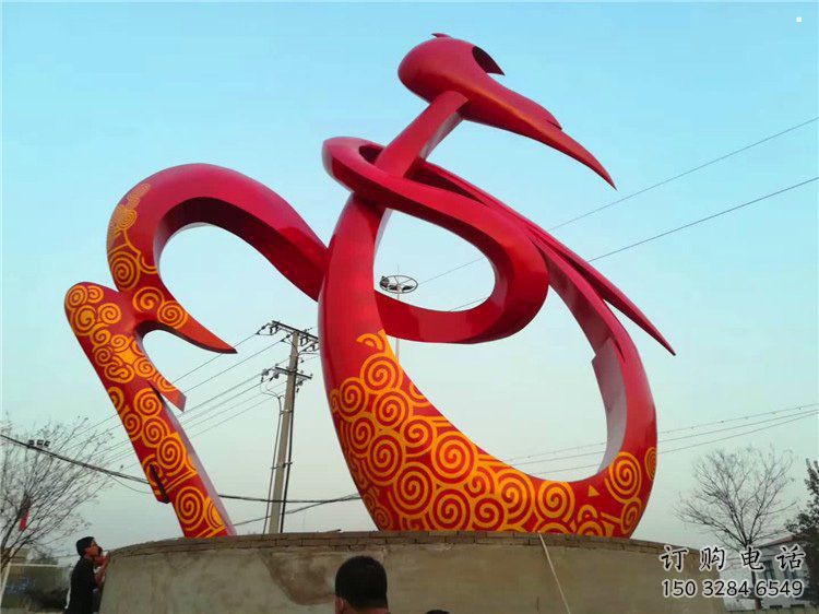 和字雕塑優選，圓雕體系，城市不銹鋼和字雕塑選定