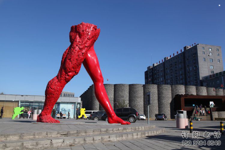 大型人字雕塑制作，花園小品，不銹鋼人字雕塑廠家提供