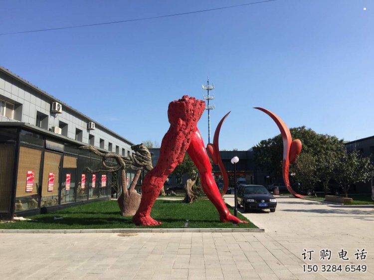 紀念人字雕塑生產，廣場雕塑，不銹鋼人字雕塑展品