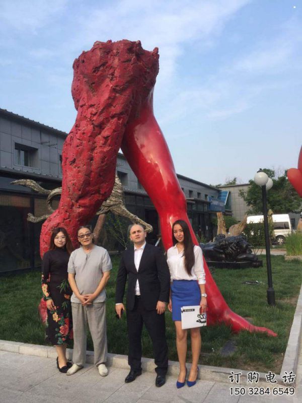 人字雕塑常用，公園小品，房地產不銹鋼人字雕塑生產商