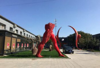 紀(jì)念人字雕塑生產(chǎn)，廣場(chǎng)雕塑，不銹鋼人字雕塑展品