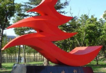 人字雕塑優(yōu)選，室外雕塑，彩繪不銹鋼人字雕塑廠家