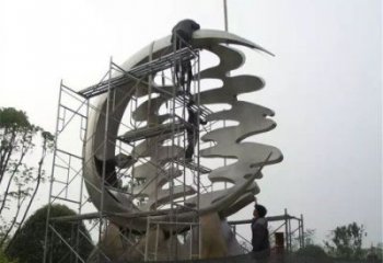 喜字雕塑觀(guān)賞型，標(biāo)識(shí)雕塑，美陳不銹鋼喜字雕塑廠(chǎng)家