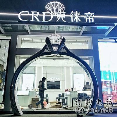 戒指拱門(mén)雕塑，形象美陳擺件，不銹鋼景觀拱門(mén)雕塑