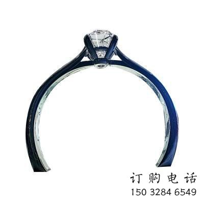 鉆戒拱門雕塑，美陳景觀小品，不銹鋼鉆戒大門雕塑