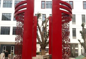 鏤空烤漆不銹鋼大門雕塑，拱門藝術結構
