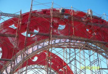 現代拱門雕塑,鏤空藝術制作，不銹鋼金屬大門雕塑