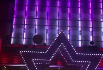 五角星大門雕塑，燈光五角星門套雕塑制作