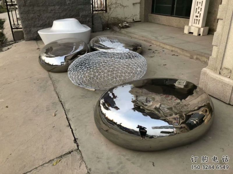 校園坐凳雕塑，拉絲景觀雕塑，抽象主題