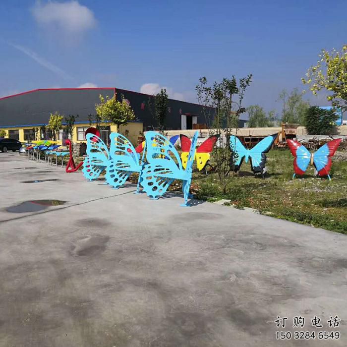 蝴蝶坐凳雕塑定制，戶外美陳藝術擺件