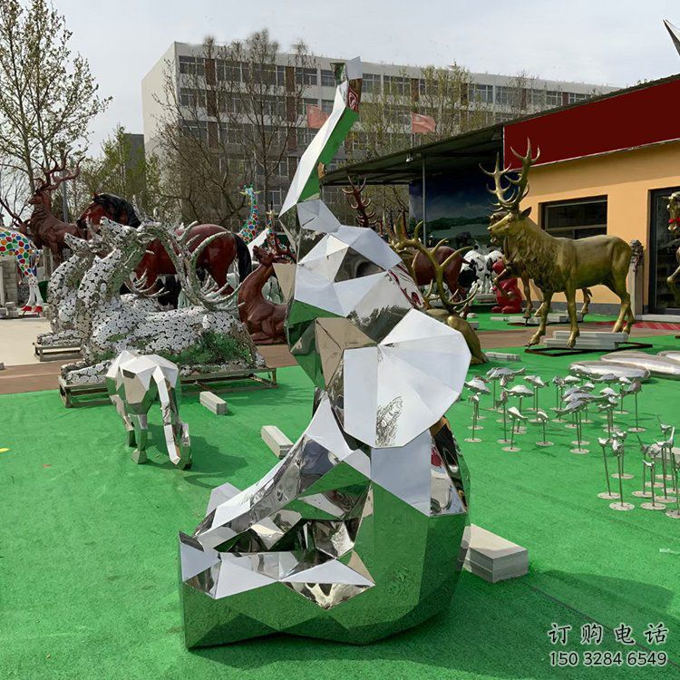 大象雕塑優選，室外雕塑，景觀鏡面大象雕塑優選