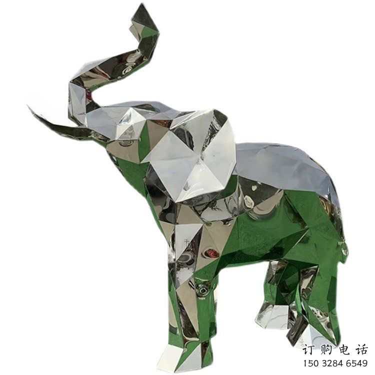 花園大象雕塑批發(fā)，標(biāo)識(shí)雕塑，展示鏡面大象雕塑優(yōu)選