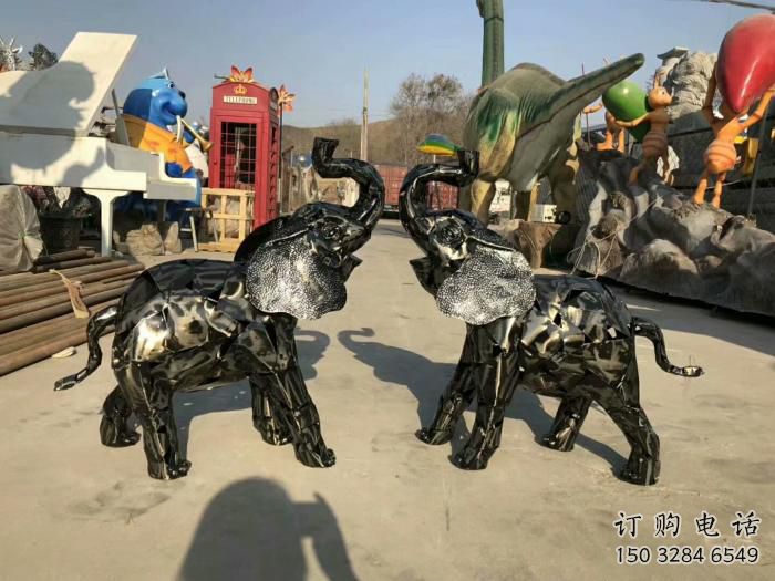 房地產(chǎn)大象雕塑精品，標(biāo)識雕塑，鐵藝大象雕塑供給