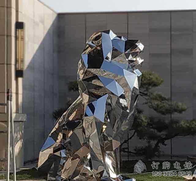 景觀獅子雕塑精選，陸地擺件，公園不銹鋼獅子雕塑精品